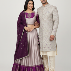 South Indian Pattu Half Saree | Festive Kanjivaram Silk Lehenga Choli – Stitched