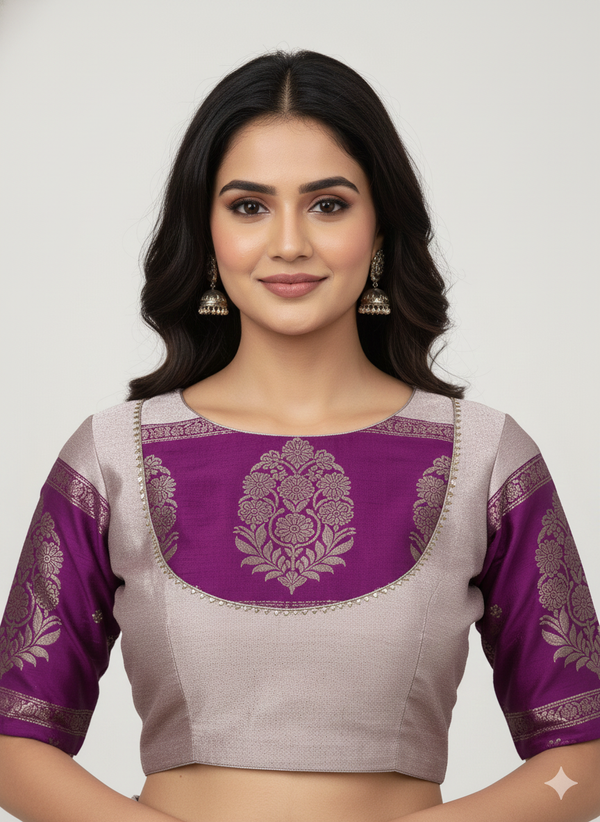 South Indian Pattu Half Saree | Festive Kanjivaram Silk Lehenga Choli – Stitched