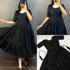stylish cotton midi hakoba dress for women
