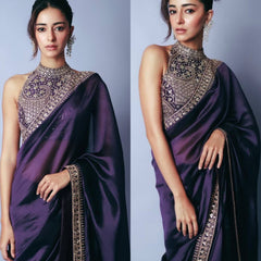 Ananya pandey inspired soft jimmy chu saree