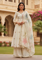 Designer indo western suit with plazzo pant and organza dupatta