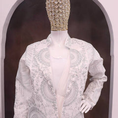 Ready-to-Wear Heavy Rangoli Silk Saree with Embroidered Sequence Jacket (Koti) | 7 colours