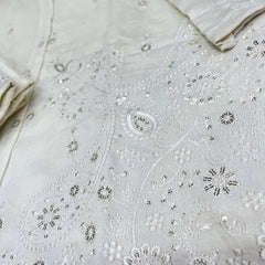 Premium Embroidered Chanderi Silk Co-ord Set for Women – Includes Top, Pants & Free Bracelet