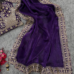 Ananya Pandey inspired soft jimmy chu silk saree