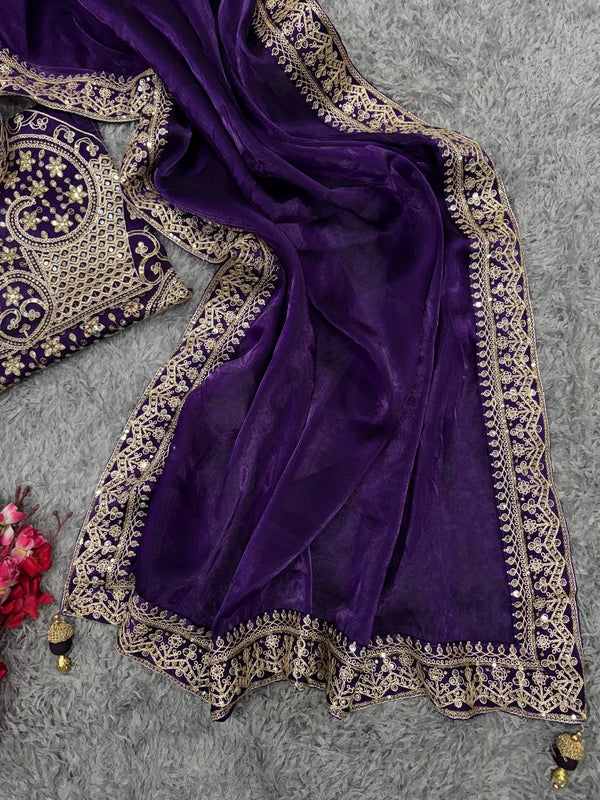 Ananya Pandey inspired soft jimmy chu silk saree