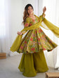 Pure soft romansilk kediya style kurta with sharara and dupatta