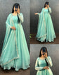 Fendy Silk anarkali gown with dupatta