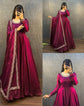 Fendy Silk anarkali gown with dupatta