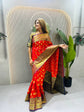 Zip & Go ready to wear 1 minute lichi silk saree gown