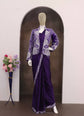 Purple Ready-to-Wear Heavy Rangoli Silk Saree with Embroidered Sequence Jacket (Koti) | 7 colours