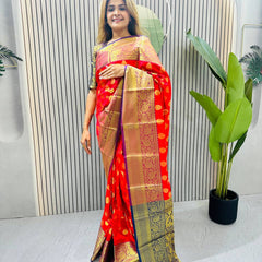 Zip & Go ready to wear 1 minute lichi silk saree gown