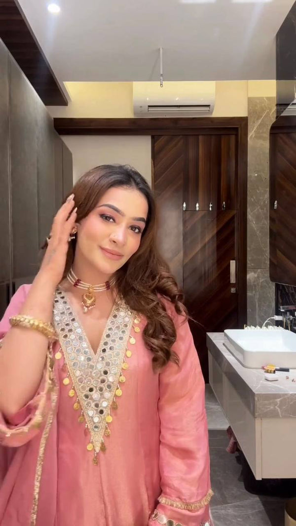 Mirriva Festive Sharara Set – Rich Moss Fabric & Stunning Design