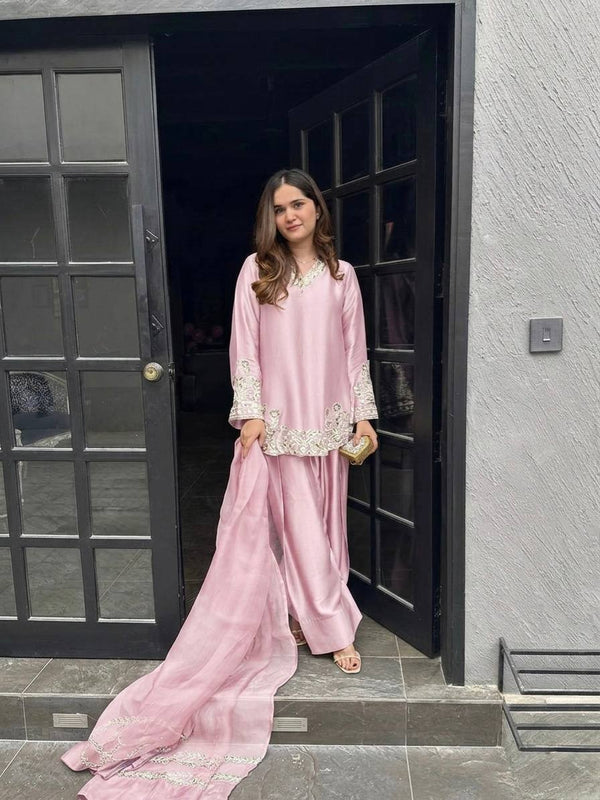 Crepe Luxe Elegance Farshi Ensemble