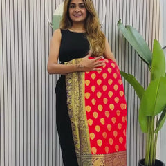 Zip & Go ready to wear 1 minute lichi silk saree gown