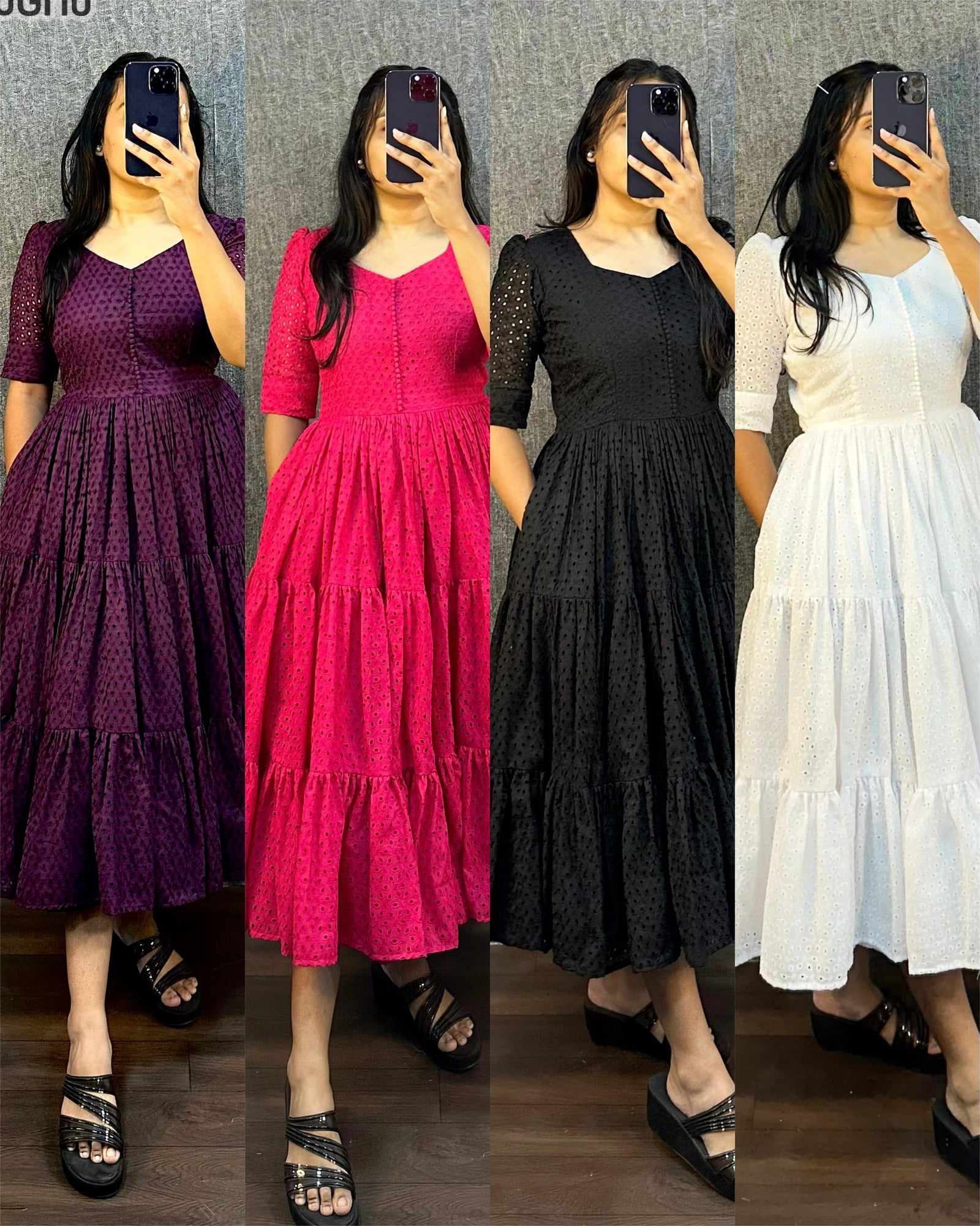  stylish cotton midi hakoba dress for women