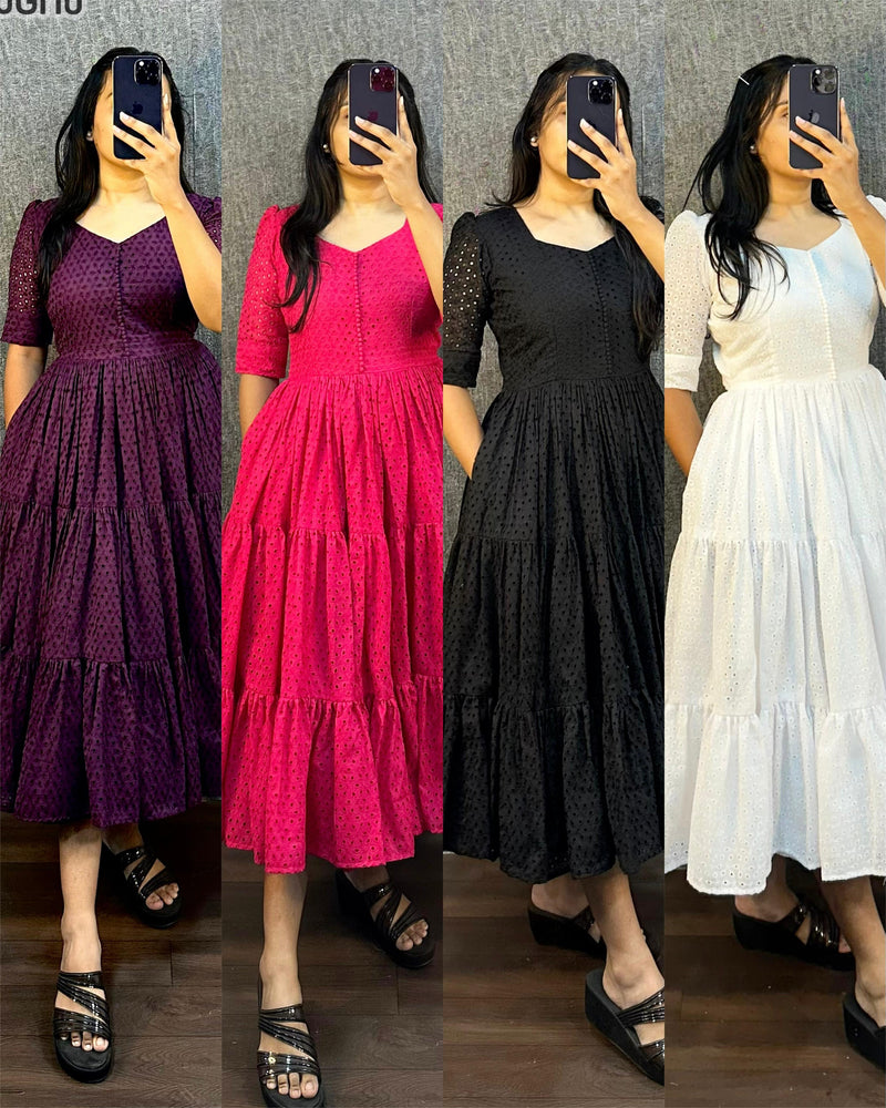  stylish cotton midi hakoba dress for women